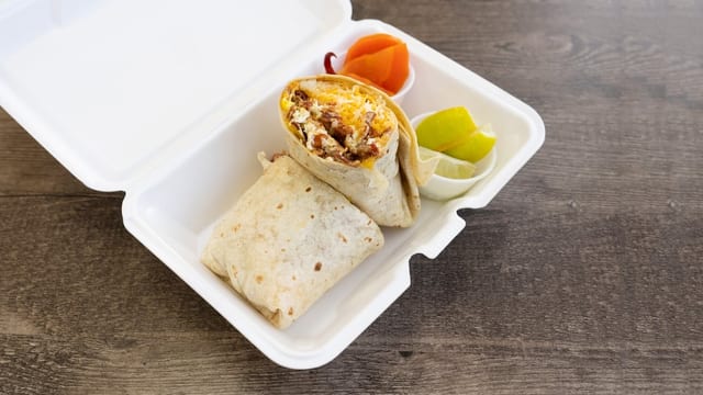 Bacon, Egg & Cheese Breakfast Burrito.