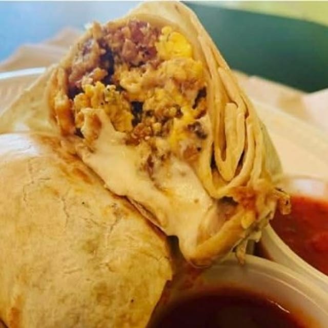 Chorizo, Egg & Cheese Breakfast Burrito.